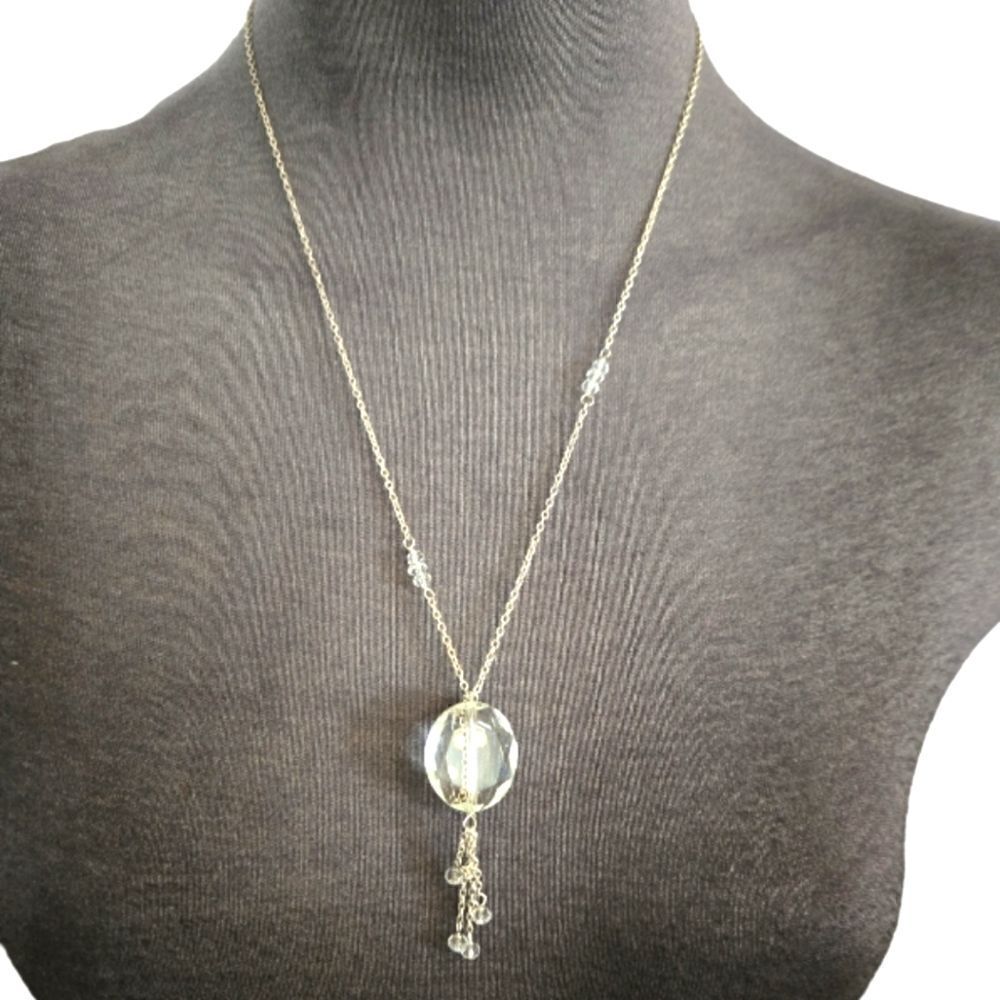 NWT ROCKHILL DESIGND STERLING SILVER AND CRYSTAL NECKLACE OSFM